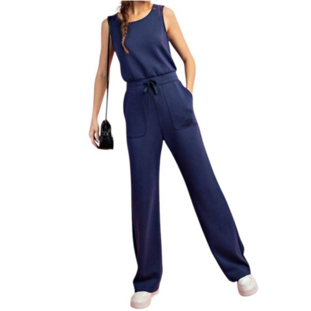 Rae Mode Navy Jumpsuit Size Large